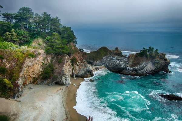 Julia Pfeiffer Burns State Park Parque Estatal California Millas Sur — Foto de Stock