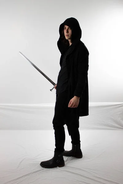 Dark Warrior Hunter Hood — Stock Photo, Image