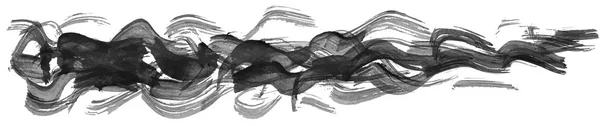 Longue Bande Pinceau Isolée Dessinée Main Avec Une Illustration Vectorielle — Image vectorielle