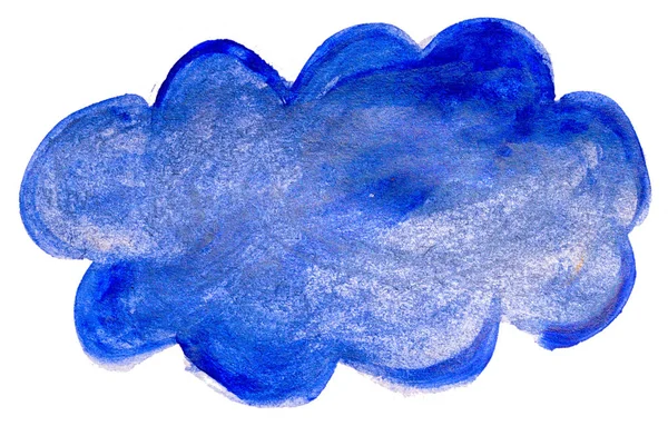 Hand Watercolor Drawing Cloud Isolated White — Stock Photo, Image