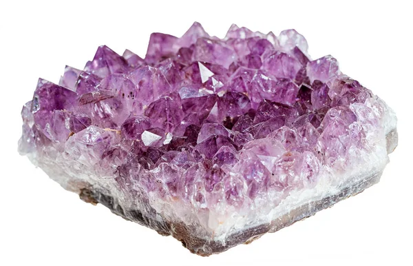 Beyaz arka plan üzerinde izole Ametist doğal yarı değerli taş