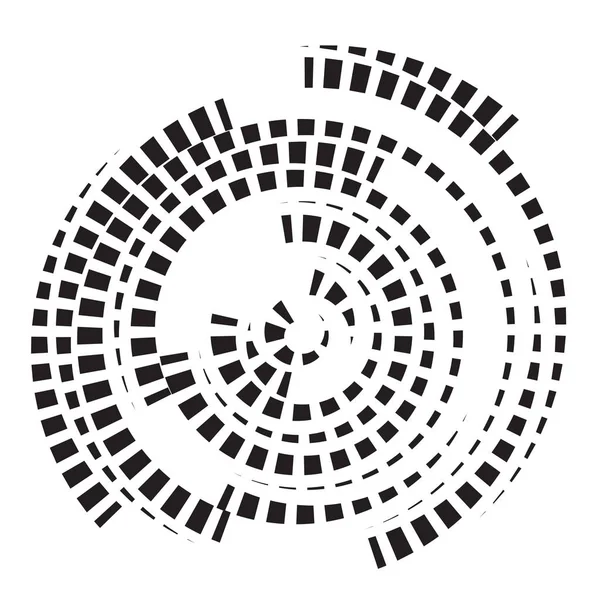 Geometrisches Radiales Element Abstraktes Konzentrisches Radial Geometrisches Motiv Schwingt Muster — Stockvektor