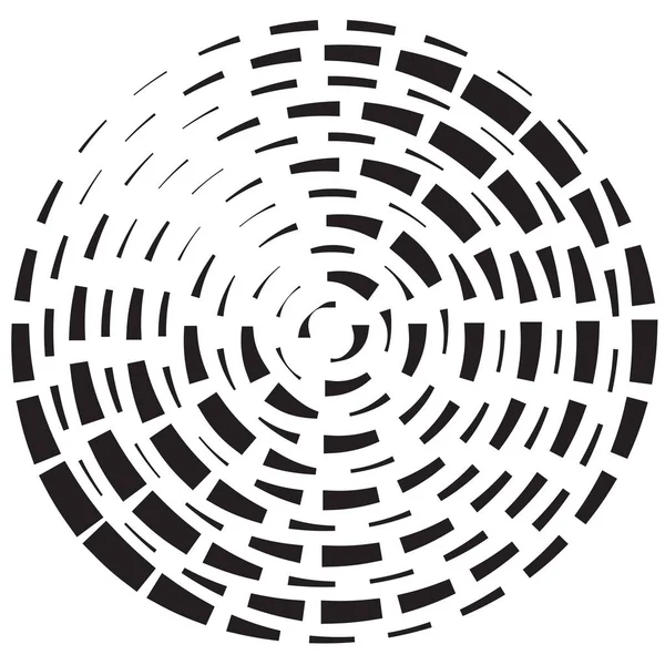 Geometrisches Radiales Element Abstraktes Konzentrisches Radial Geometrisches Motiv Mit Rechteckigem — Stockvektor