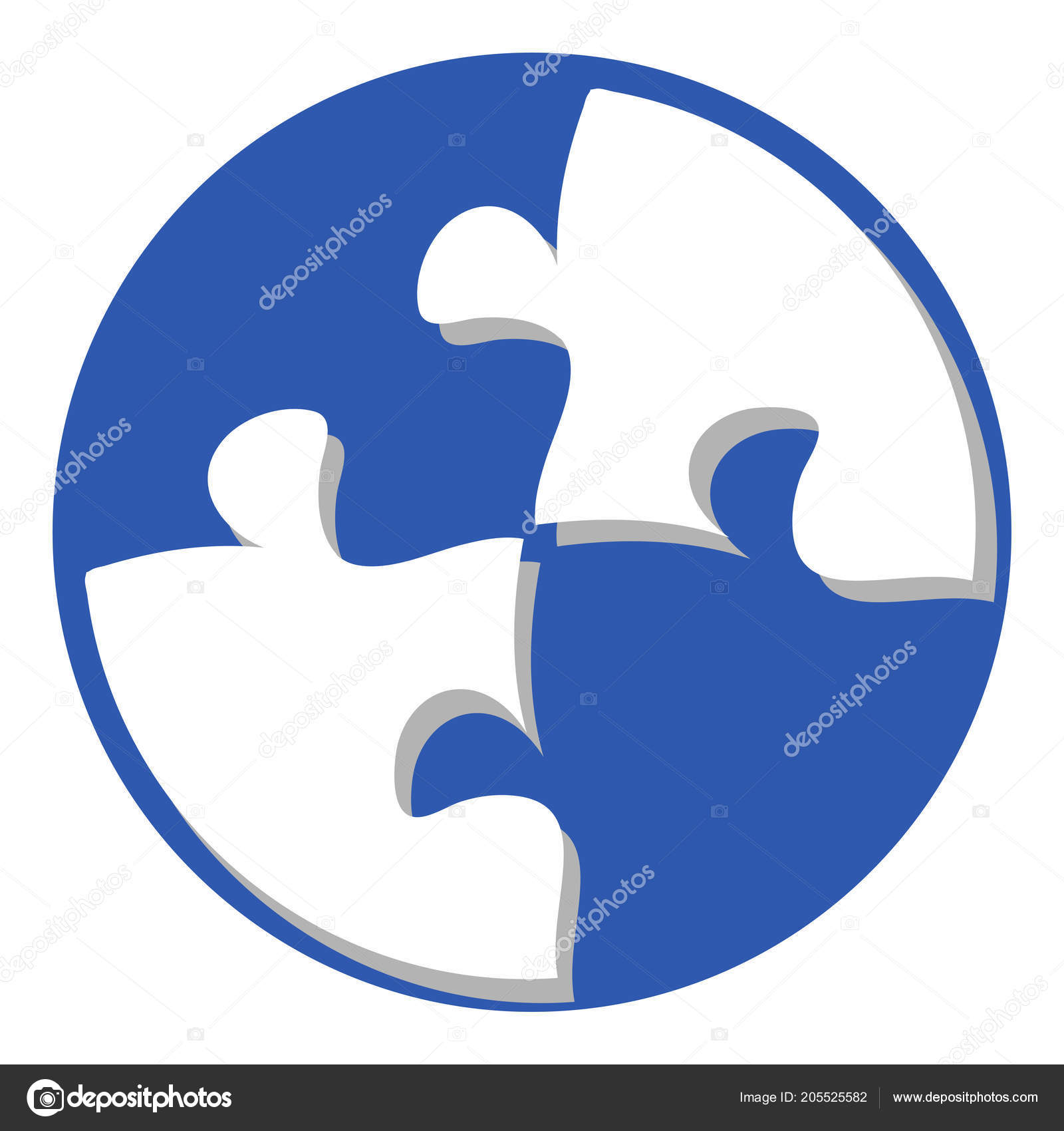 パズルのピース サークル Web アイコン ボタンで ストックベクター C Elf 11