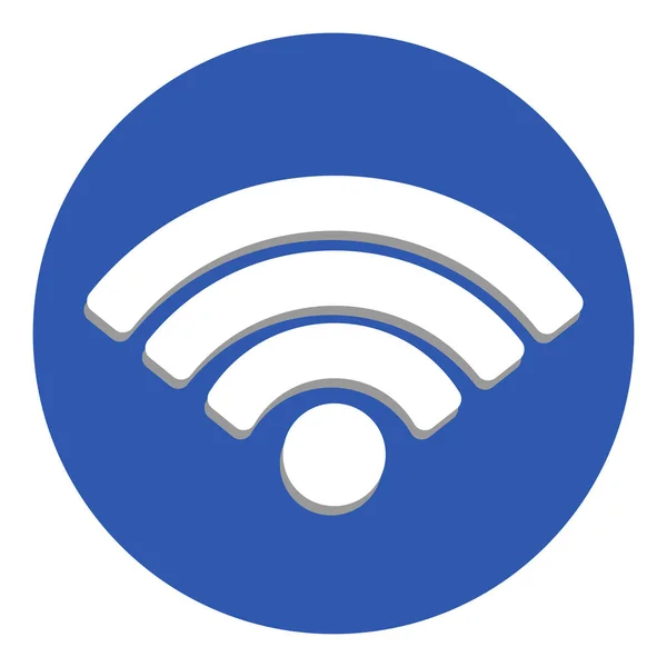 Réseau Sans Fil Wifi Dans Bouton Icône Web Cercle — Image vectorielle