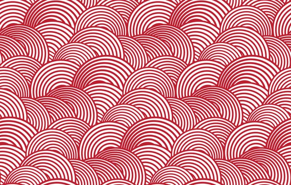 Modèle Cercles Rouges Blancs Sans Couture — Image vectorielle