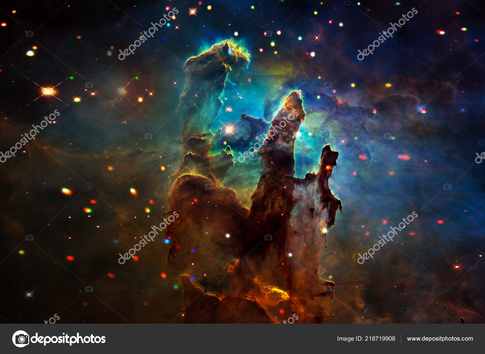 Landscape Fantasy Alien Planet Galaxy Background Elements Image