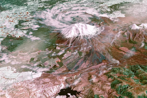 Mount Ruapehu Nieuw Zeeland Met Sneeuw Bedekte Vulkaan Van Ruapehu — Stockfoto