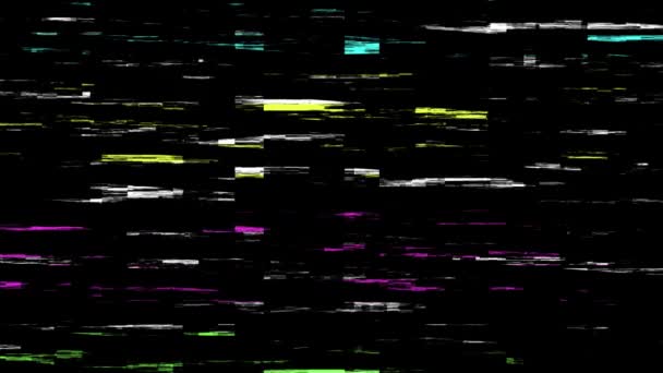 Unik Design Abstrakta Digitala Pixel Brus Glitch Fel Video Skador — Stockvideo