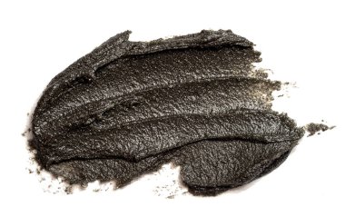 Beyaz bir arka plan üzerinde izole manyetik yüz maskesi siyah smear.