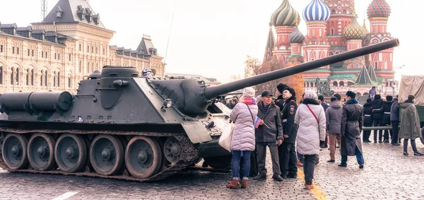 Moscú Rusia Noviembre 2018 Gente Segunda Guerra Mundial Plaza Roja — Foto de Stock