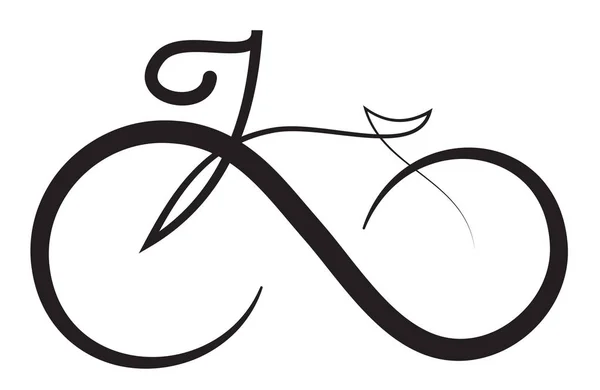 Infinity Bike Icon Logo Design Element Eps Vektorillustration Mit Schwarzer — Stockvektor