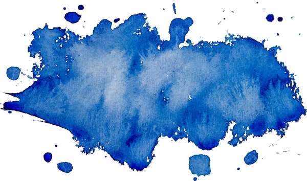 アートブラシのロゴを描いた水彩紙の抽象的な背景デザイン ストローク 見出し 販売のバナーに最適な塗装設計 青い色 — ストックベクタ