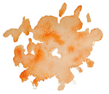 Sanat logo fırça Kağıt arka plan tasarım kontur üzerinde sulu boya boyalı. Başlık, logo ve satış afiş için boyalı tasarım mükemmel. Turuncu renk.