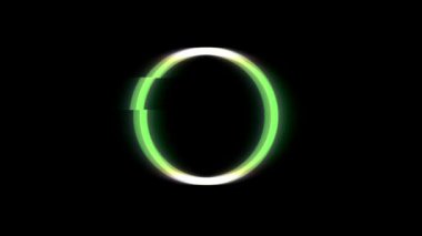 çerçeve aksaklık etkisi ile daire ve üzerinde siyah bir arka plan bulanıklık, döngü