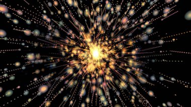 Soyut altın patlama yıldızı parlak ve çizgiler arka plan ile.