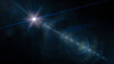 İşaret fişeği doğal bindirmeleri arka plan ışık ve güneş duvar kağıdı ile dijital soyut güneş.