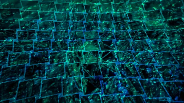 Jasne Kolorowe Zielony Kafelek Tła Mozaiki Perspektywy — Zdjęcie stockowe