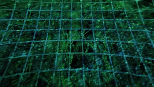 Helle Bunte Grüne Fliesen Mosaik Hintergrund Animation — Stockvideo