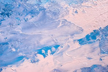 Soyut yağlı boya doku tuval, gökyüzü ve bulutlar