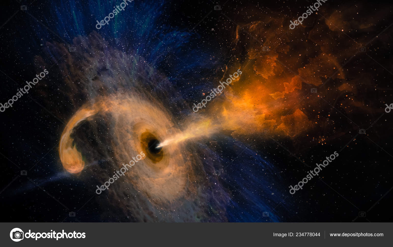 Fondo Pantalla Espacio Abstracto Agujero Negro Con Nebulosa Sobre Estrellas  — Foto de stock #234778044 © Elf+11, image size:1600x1006