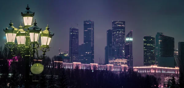 Moskauer Stadt Internationales Geschäftszentrum Moderne Wolkenkratzer Moskau Die Höchsten Gebäude — Stockfoto