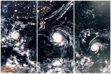 Üç kasırgaları karelere ayrılmış bir çizgi. Nasa tarafından döşenmiş bu görüntü unsurları.