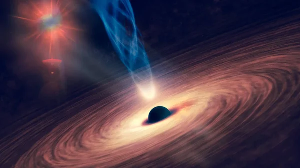 Abstrato Papel Parede Espaço Buraco Negro Com Nebulosa Sobre Estrelas — Fotografia de Stock