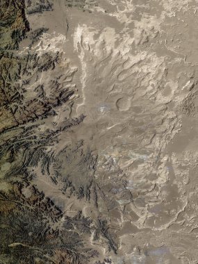 Yemen kurak iç antik kayalar Kuru dere yatakları ve güçlü kum tepeleri ata biner gibi dur. Kolaj. Nasa tarafından döşenmiş bu görüntü unsurları.