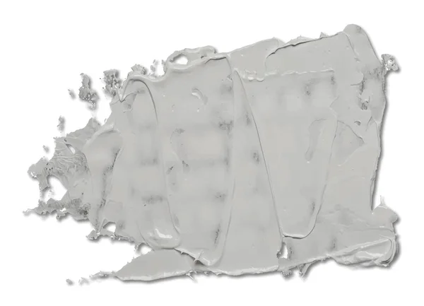 Текстурований Штрих Білої Олії Пензлем Тінями Нижньому Шарі Ізольований Білому — стоковий вектор
