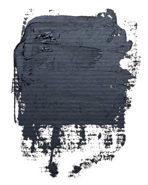 Şablon afiş metni - kare siyah yağlı boya fırça darbesi, beyaz arka plan üzerinde izole dokulu. Eps10 vektör çizim.