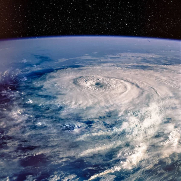 Typhoon Satellitbild Delar Denna Bild Från Nasa — Stockfoto