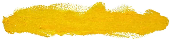 Vector Yellow Oil Brush Stroke Abstract Varnish Splash Trace Shape — Stock Vector