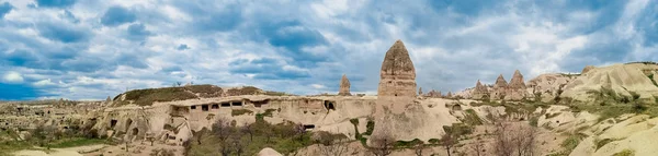 Panoramisch Uitzicht Grot Nederzettingen Het Historische Gebied Van Cappadocië Turkije — Stockfoto