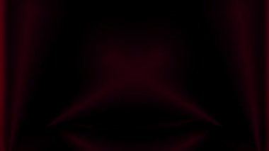 Podyum, yol, kaide, sahne veya platform alt ve açılış sahne perdeleri kırmızı doğal ışıklar spot ışıkları ile aydınlatılmış.