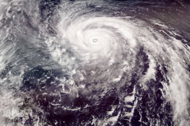Kategori 5 Tayfun uydu görüntüsü. Nasa tarafından döşenmiş bu görüntünün elemanları.