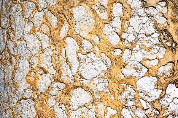 Złote Rozprysków Białym Kamieniu Luksusowa Tekstura — Zdjęcie stockowe