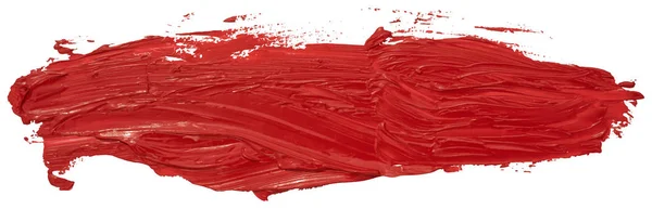 Pintura Textura Óleo Rojo Pincelada Pintada Mano Aislada Sobre Fondo — Vector de stock