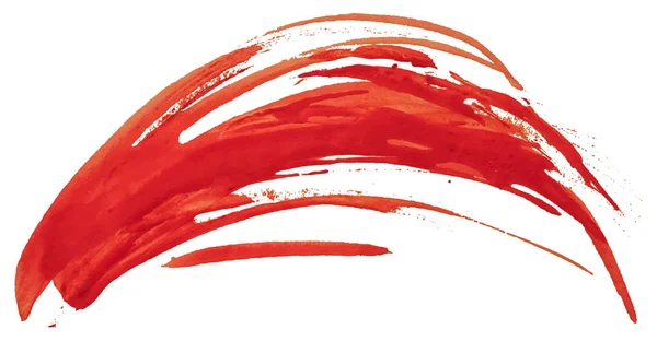 Rouge Aquarelle Texture Peinture Tache Coup Pinceau — Image vectorielle