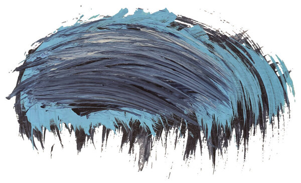 Ручной рисунок изолированных акриловых облаков кисти полосы с грязными голубыми цветами EPS 10 векторной иллюстрации
.