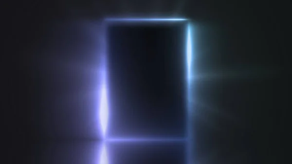 Light from the door of a dark room, abstract mystical glowing exit, discovery, background, open door template, mock up. Empty dark interior room almost close wayout