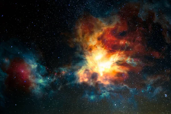 Nebula, science fiction background. Elements of this image furnished by NASA. — Stock Photo, Image