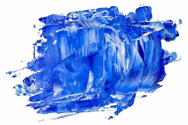 Blauwe Vector Olie Penseelstreek Abstract Vernis Splash Trace Vorm Glanzende — Stockvector