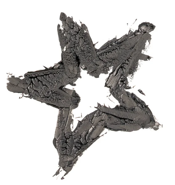 汚れた黒の色のEsp 10ベクトルのイラストと星の手描きの孤立絵筆ストローク — ストックベクタ