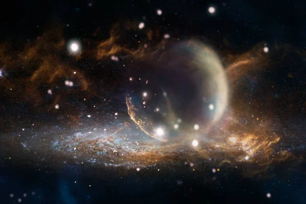 Planet Clubs Plasma Fire Clouds Lights Outer Space Elements Image — Φωτογραφία Αρχείου