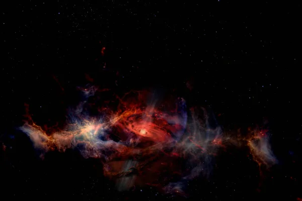 Чорна Діра Клубах Плазми Запалює Хмари Вогні Космосі Копіювальним Простором — стокове фото