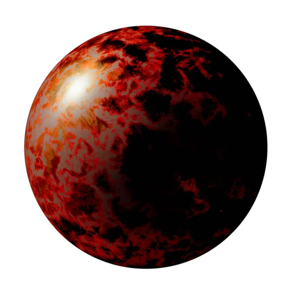 Barevná Exoplaneta Planeta Vhodná Pro Kolonizaci Izolovaná Bílém Prvky Tohoto — Stock fotografie