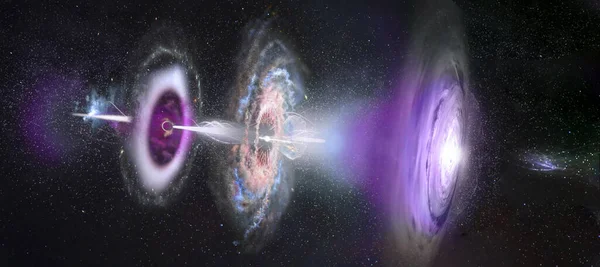 ブラックホールの複数のスタックシーケンス コラージュ Nasaによって提供されたこの画像の要素 — ストック写真