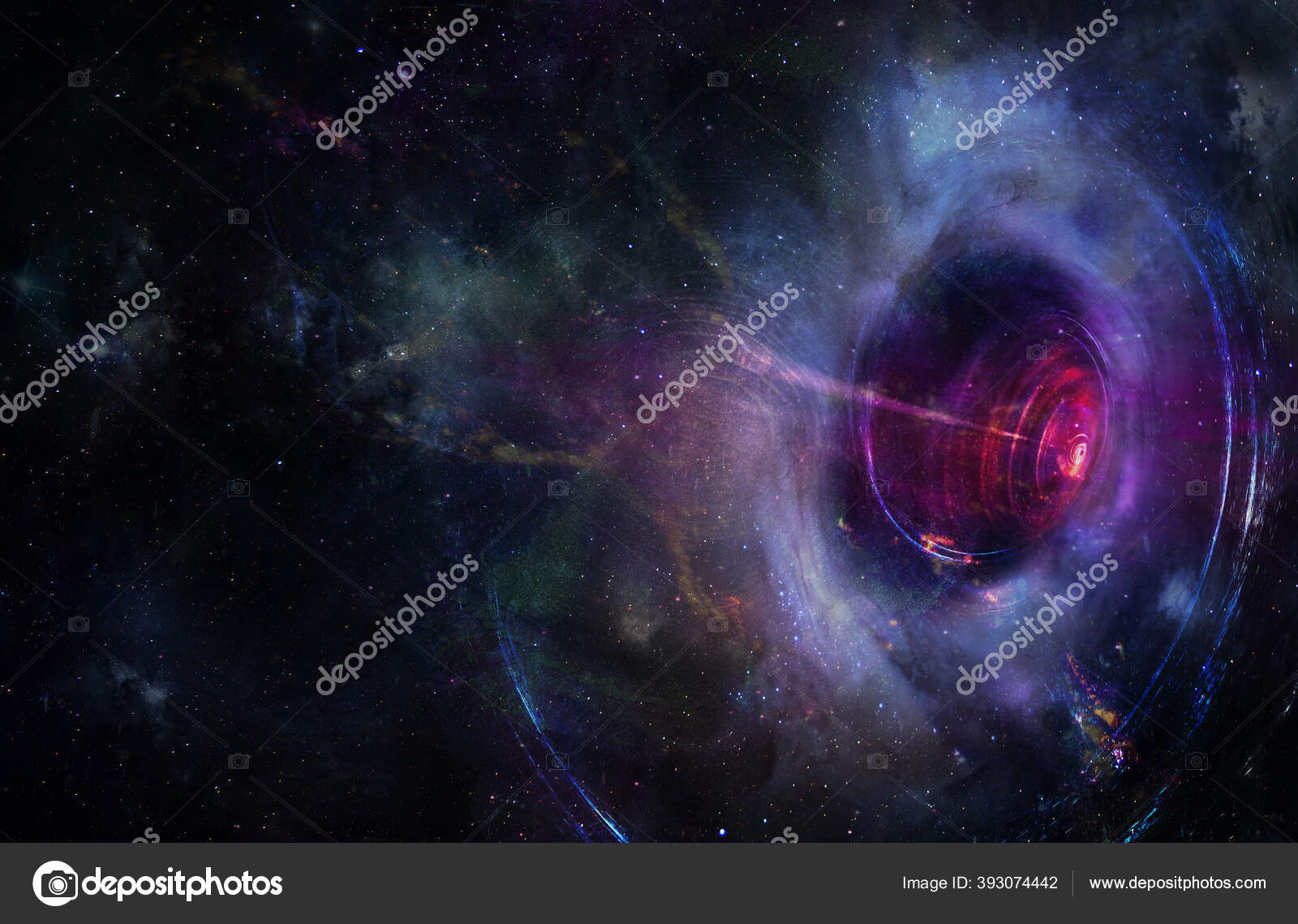 Fondo Pantalla Espacio Abstracto Agujero Negro Con Rayo Claro Nebulosa —  Foto de stock #393074442 © Elf+11, image size:1600x1139