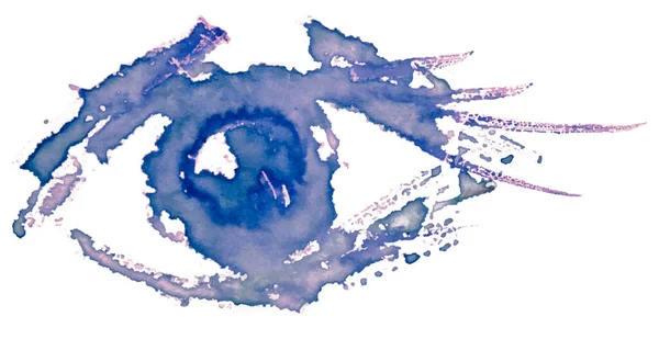 Augenmode Und Schönheitskonzept Printdesign Moderne Kunst Templste Handgezeichnete Aquarellmalerei Isoliert — Stockvektor